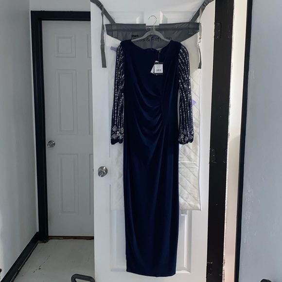 Navy evening gown ￼ - Picture 1 of 14